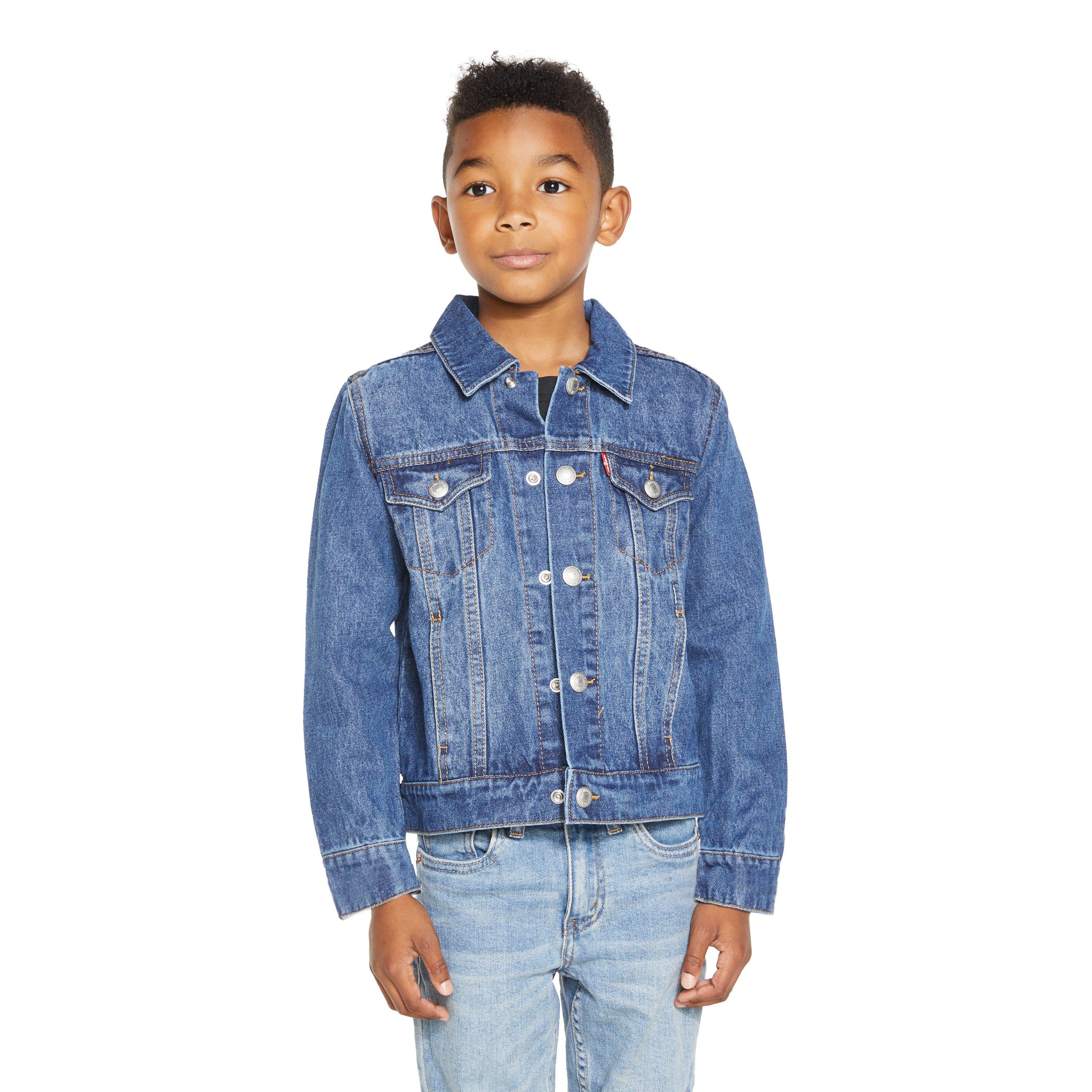 Levi's Little Boys' Trucker Style Wash Denim Jacket - Dark Blue - BLUE